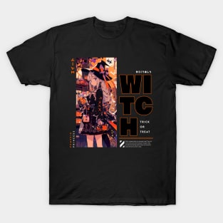 Anime Pumpkin Witch T-Shirt